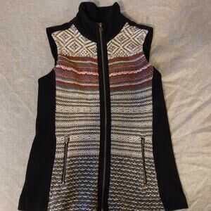 Ruff Hewn Woman's Zip Up Vest w-Pockets Size Small - Textured Knit - Rustic